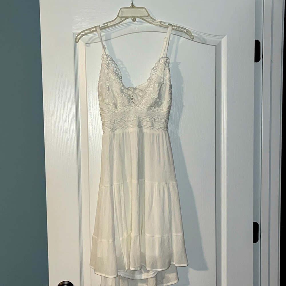 White flowy sundress